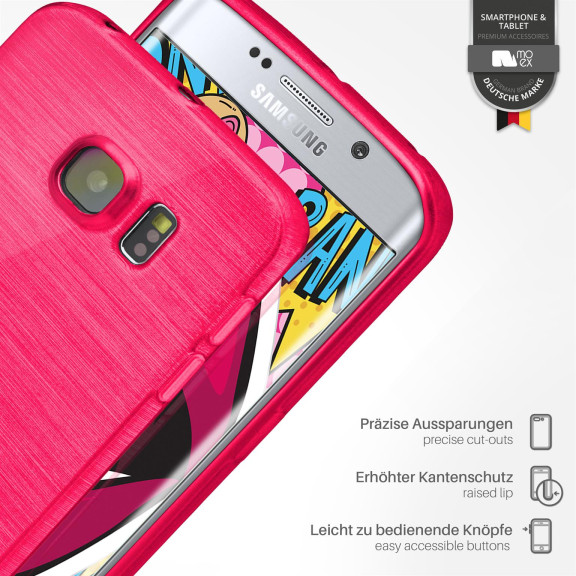 moex Brushed Case für Samsung Galaxy S6 Edge – Silikon Handyhülle, Backcover in Aluminium Optik – Weiteres Produktbild 3 moex Brushed Case für Samsung Galaxy S6 Edge – Silikon Handyhülle, Backcover in Aluminium Optik – Weiteres Produktbild 3