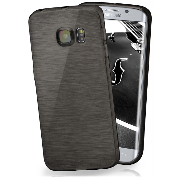 moex Brushed Case für Samsung Galaxy S6 Edge – Silikon Handyhülle, Backcover in Aluminium Optik – Weiteres Produktbild 1 moex Brushed Case für Samsung Galaxy S6 Edge – Silikon Handyhülle, Backcover in Aluminium Optik – Weiteres Produktbild 1