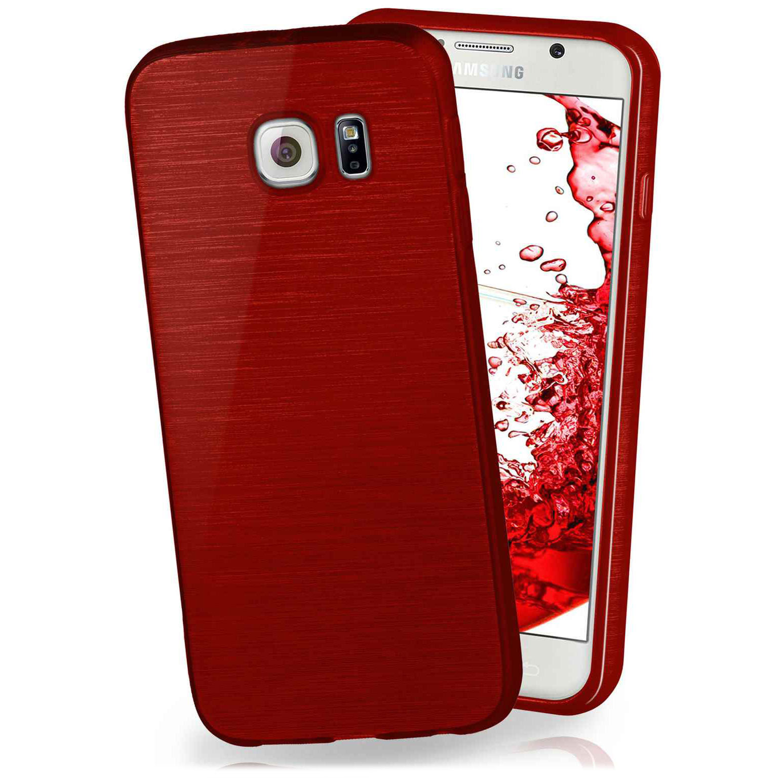 moex Brushed Case für Samsung Galaxy S6 – Silikon Handyhülle, Backcover in Aluminium Optik – Weiteres Produktbild 1 moex Brushed Case für Samsung Galaxy S6 – Silikon Handyhülle, Backcover in Aluminium Optik – Weiteres Produktbild 1