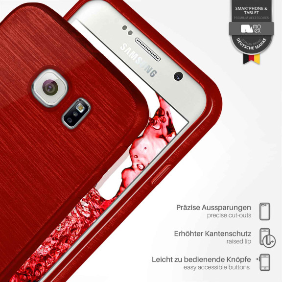 moex Brushed Case für Samsung Galaxy S6 – Silikon Handyhülle, Backcover in Aluminium Optik – Weiteres Produktbild 3 moex Brushed Case für Samsung Galaxy S6 – Silikon Handyhülle, Backcover in Aluminium Optik – Weiteres Produktbild 3