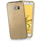 moex Brushed Case für Samsung Galaxy S6 – Silikon Handyhülle, Backcover in Aluminium Optik – Weiteres Produktbild 1