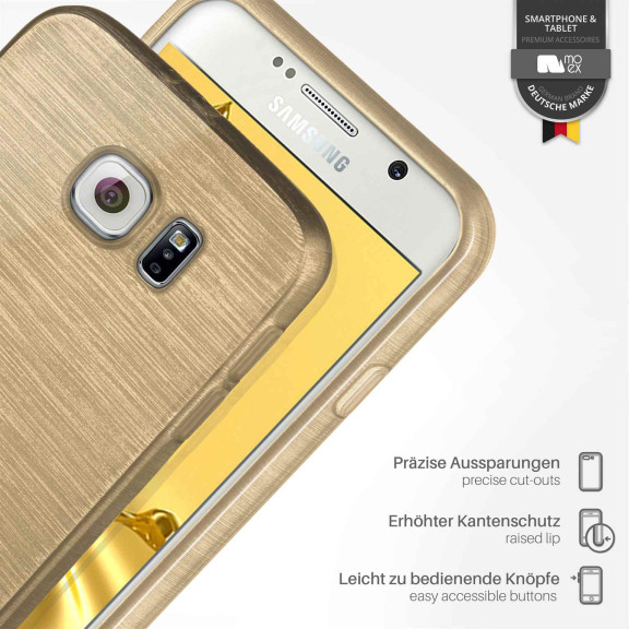 moex Brushed Case für Samsung Galaxy S6 – Silikon Handyhülle, Backcover in Aluminium Optik – Weiteres Produktbild 3 moex Brushed Case für Samsung Galaxy S6 – Silikon Handyhülle, Backcover in Aluminium Optik – Weiteres Produktbild 3