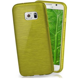 moex Brushed Case für Samsung Galaxy S6 – Silikon Handyhülle, Backcover in Aluminium Optik – Lime-Green moex Brushed Case für Samsung Galaxy S6 – Silikon Handyhülle, Backcover in Aluminium Optik – Lime-Green