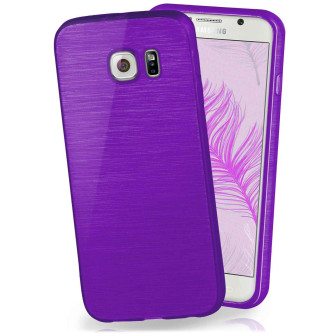 moex Brushed Case für Samsung Galaxy S6 – Silikon Handyhülle, Backcover in Aluminium Optik – Purpure-Purple moex Brushed Case für Samsung Galaxy S6 – Silikon Handyhülle, Backcover in Aluminium Optik – Purpure-Purple