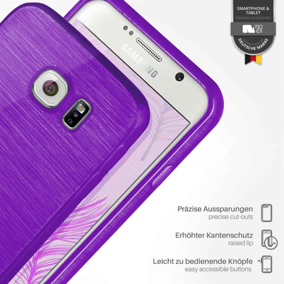 moex Brushed Case für Samsung Galaxy S6 – Silikon Handyhülle, Backcover in Aluminium Optik – Weiteres Produktbild 3 moex Brushed Case für Samsung Galaxy S6 – Silikon Handyhülle, Backcover in Aluminium Optik – Weiteres Produktbild 3