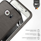 moex Brushed Case für Samsung Galaxy S6 – Silikon Handyhülle, Backcover in Aluminium Optik – Weiteres Produktbild 3