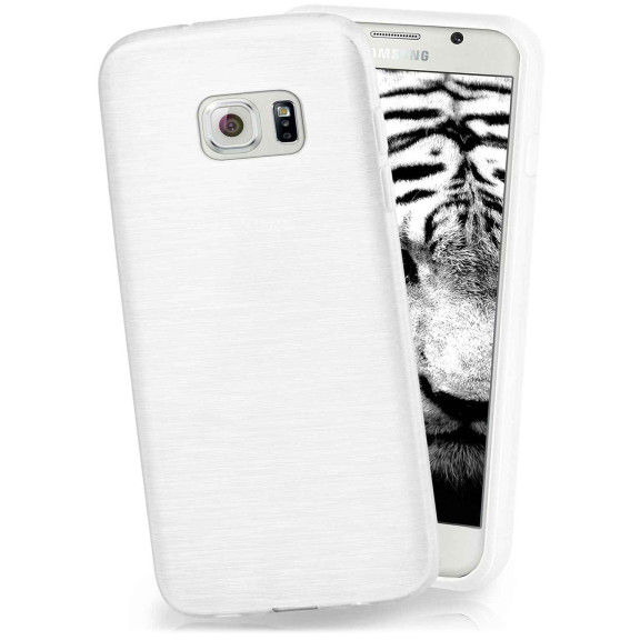 moex Brushed Case für Samsung Galaxy S6 – Silikon Handyhülle, Backcover in Aluminium Optik – Weiteres Produktbild 1 moex Brushed Case für Samsung Galaxy S6 – Silikon Handyhülle, Backcover in Aluminium Optik – Weiteres Produktbild 1