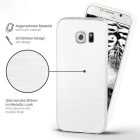 moex Brushed Case für Samsung Galaxy S6 – Silikon Handyhülle, Backcover in Aluminium Optik – Weiteres Produktbild 2