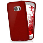 moex Brushed Case für Samsung Galaxy S7 Edge – Silikon Handyhülle, Backcover in Aluminium Optik – Weiteres Produktbild 1