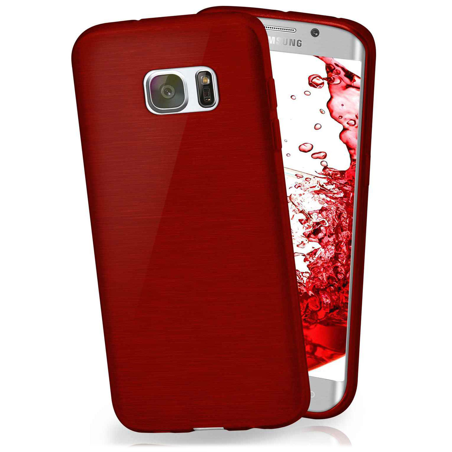 moex Brushed Case für Samsung Galaxy S7 Edge – Silikon Handyhülle, Backcover in Aluminium Optik – Weiteres Produktbild 1 moex Brushed Case für Samsung Galaxy S7 Edge – Silikon Handyhülle, Backcover in Aluminium Optik – Weiteres Produktbild 1