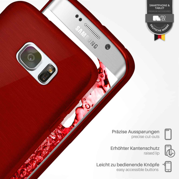 moex Brushed Case für Samsung Galaxy S7 Edge – Silikon Handyhülle, Backcover in Aluminium Optik – Weiteres Produktbild 3 moex Brushed Case für Samsung Galaxy S7 Edge – Silikon Handyhülle, Backcover in Aluminium Optik – Weiteres Produktbild 3