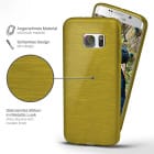 moex Brushed Case für Samsung Galaxy S7 Edge – Silikon Handyhülle, Backcover in Aluminium Optik – Weiteres Produktbild 2