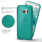 moex Brushed Case für Samsung Galaxy S7 – Silikon Handyhülle, Backcover in Aluminium Optik – Weiteres Produktbild 2