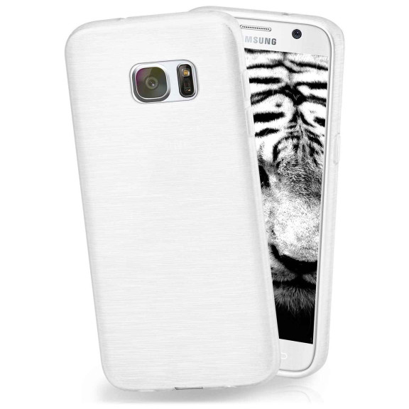 moex Brushed Case für Samsung Galaxy S7 – Silikon Handyhülle, Backcover in Aluminium Optik – Weiteres Produktbild 1 moex Brushed Case für Samsung Galaxy S7 – Silikon Handyhülle, Backcover in Aluminium Optik – Weiteres Produktbild 1