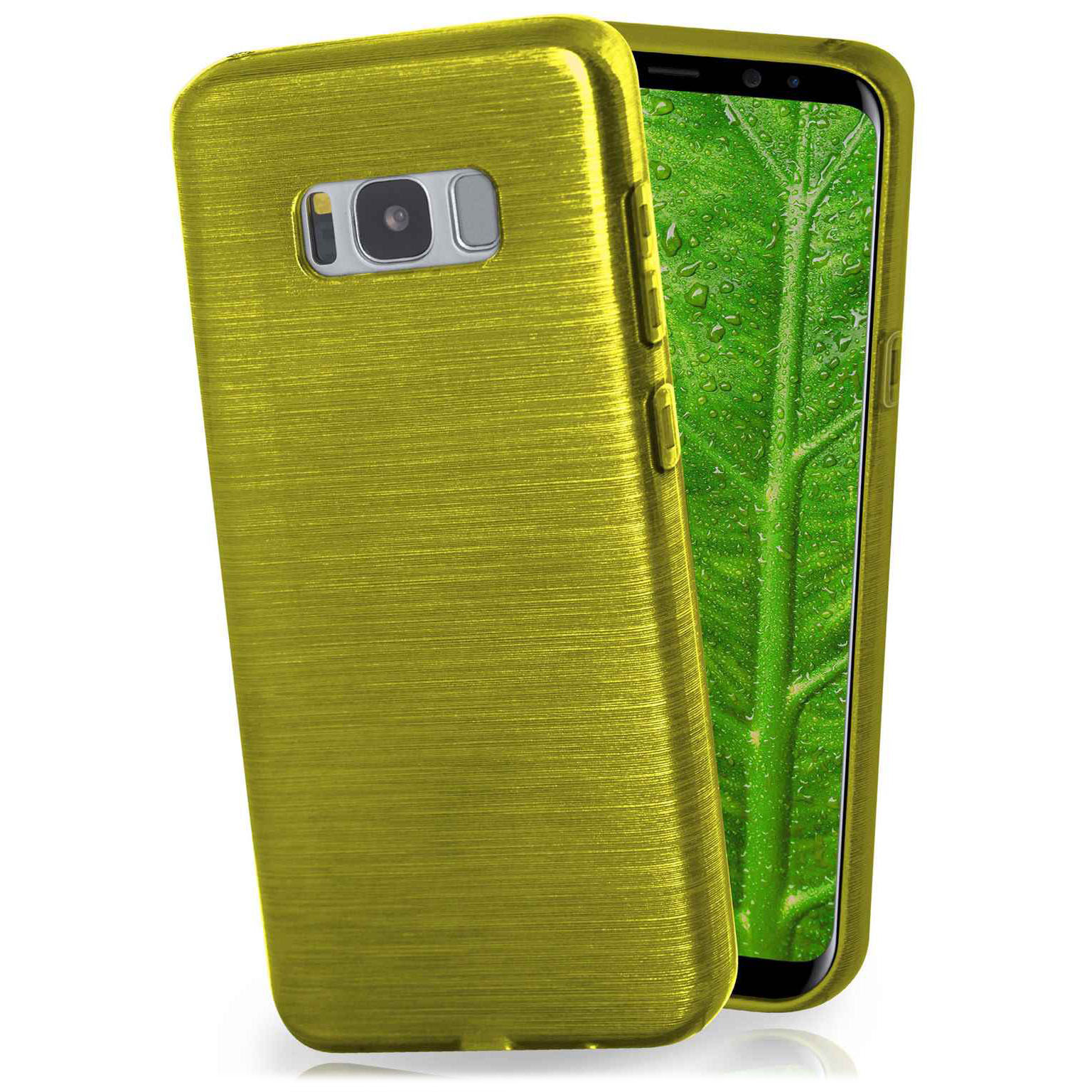 moex Brushed Case für Samsung Galaxy S8 Plus – Silikon Handyhülle, Backcover in Aluminium Optik Hauptbild