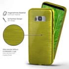 moex Brushed Case für Samsung Galaxy S8 Plus – Silikon Handyhülle, Backcover in Aluminium Optik – Produktbild 2