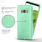 moex Brushed Case für Samsung Galaxy S8 Plus – Silikon Handyhülle, Backcover in Aluminium Optik – Produktbild 2