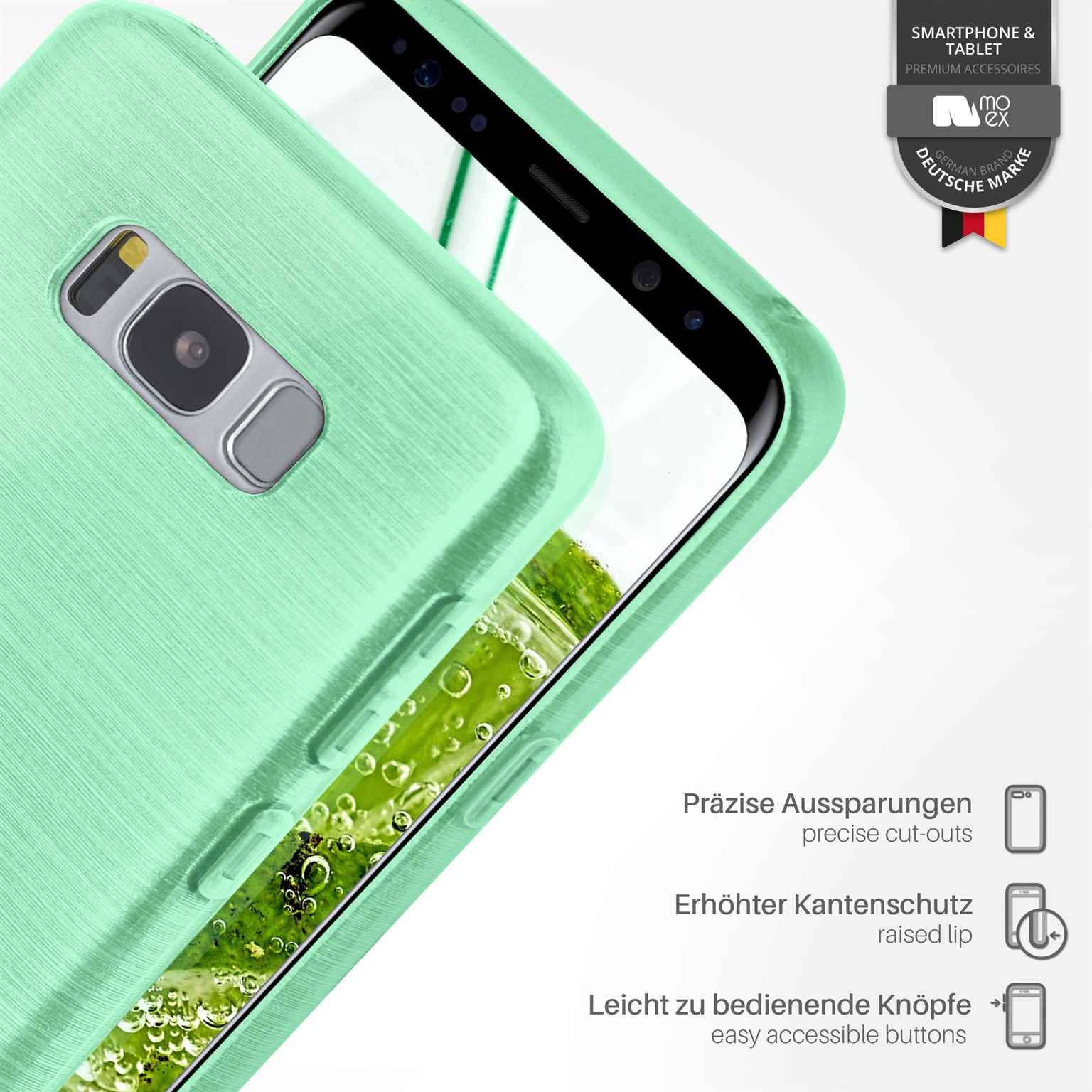 moex Brushed Case für Samsung Galaxy S8 Plus – Silikon Handyhülle, Backcover in Aluminium Optik – Weiteres Produktbild 3 moex Brushed Case für Samsung Galaxy S8 Plus – Silikon Handyhülle, Backcover in Aluminium Optik – Weiteres Produktbild 3