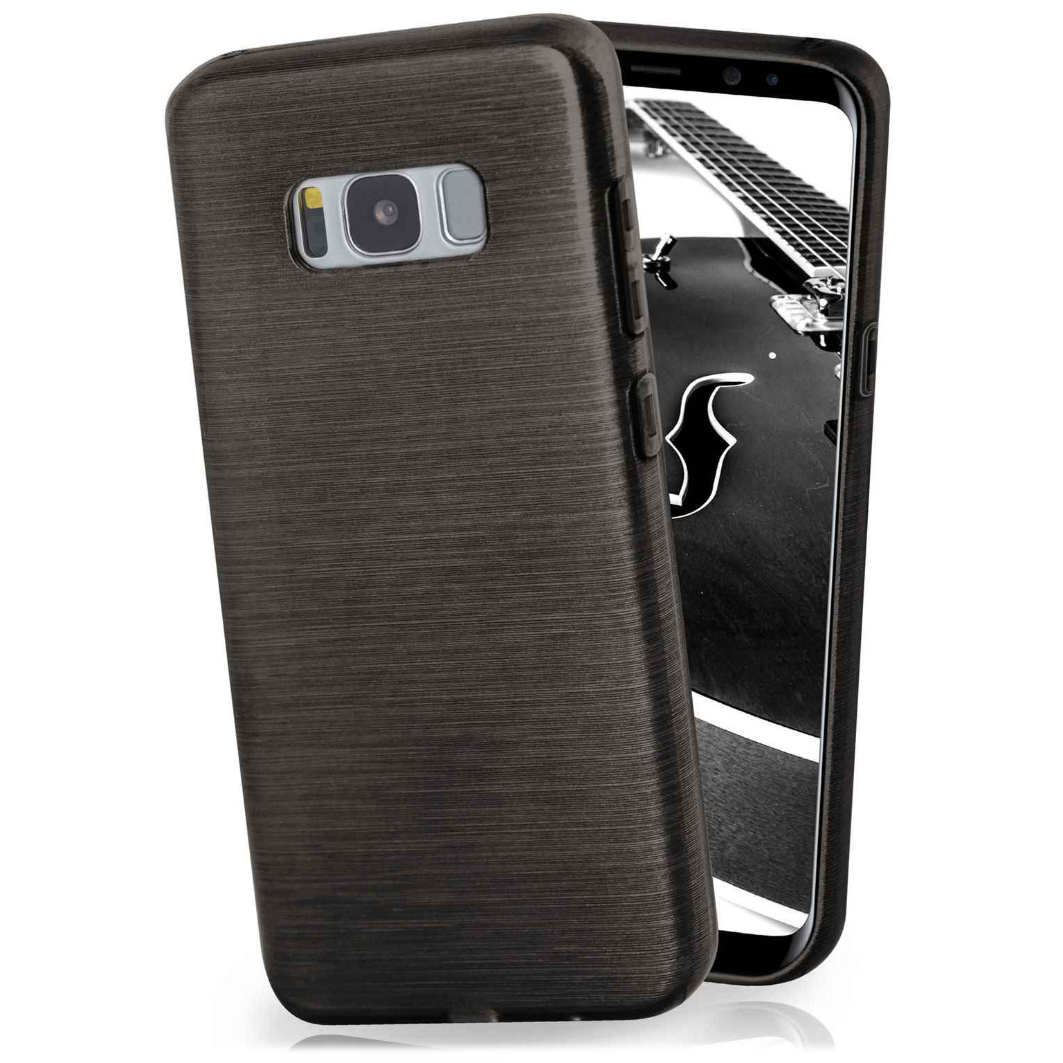 moex Brushed Case für Samsung Galaxy S8 Plus – Silikon Handyhülle, Backcover in Aluminium Optik Hauptbild