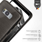 moex Brushed Case für Samsung Galaxy S8 Plus – Silikon Handyhülle, Backcover in Aluminium Optik – Weiteres Produktbild 3