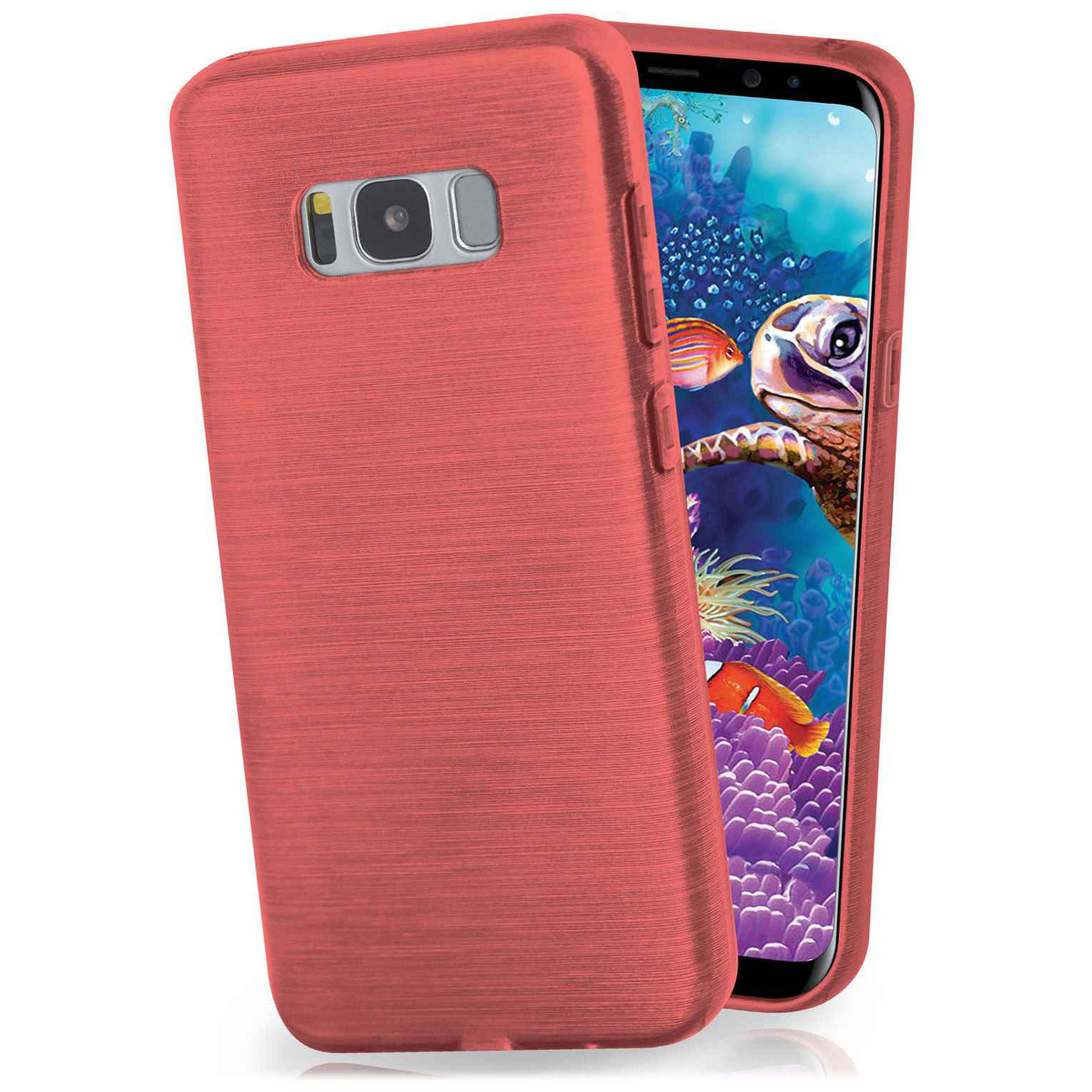 moex Brushed Case für Samsung Galaxy S8 – Silikon Handyhülle, Backcover in Aluminium Optik Hauptbild