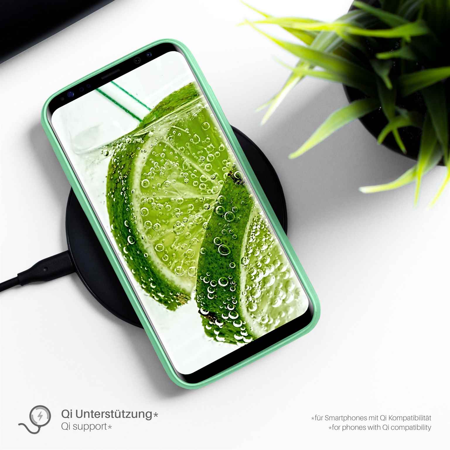 moex Brushed Case für Samsung Galaxy S8 – Silikon Handyhülle, Backcover in Aluminium Optik – Weiteres Produktbild 4