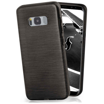 moex Brushed Case für Samsung Galaxy S8 – Silikon Handyhülle, Backcover in Aluminium Optik – Onyx-Black moex Brushed Case für Samsung Galaxy S8 – Silikon Handyhülle, Backcover in Aluminium Optik – Onyx-Black