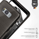 moex Brushed Case für Samsung Galaxy S8 – Silikon Handyhülle, Backcover in Aluminium Optik – Weiteres Produktbild 3