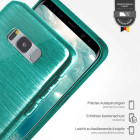 moex Brushed Case für Samsung Galaxy S8 – Silikon Handyhülle, Backcover in Aluminium Optik – Weiteres Produktbild 3