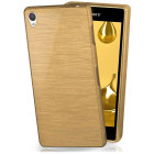 moex Brushed Case für Sony Xperia Z1 – Silikon Handyhülle, Backcover in Aluminium Optik – Weiteres Produktbild 1