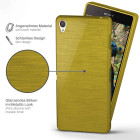 moex Brushed Case für Sony Xperia Z2 – Silikon Handyhülle, Backcover in Aluminium Optik – Weiteres Produktbild 2