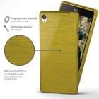 moex Brushed Case für Sony Xperia Z2 – Silikon Handyhülle, Backcover in Aluminium Optik – Produktbild 2