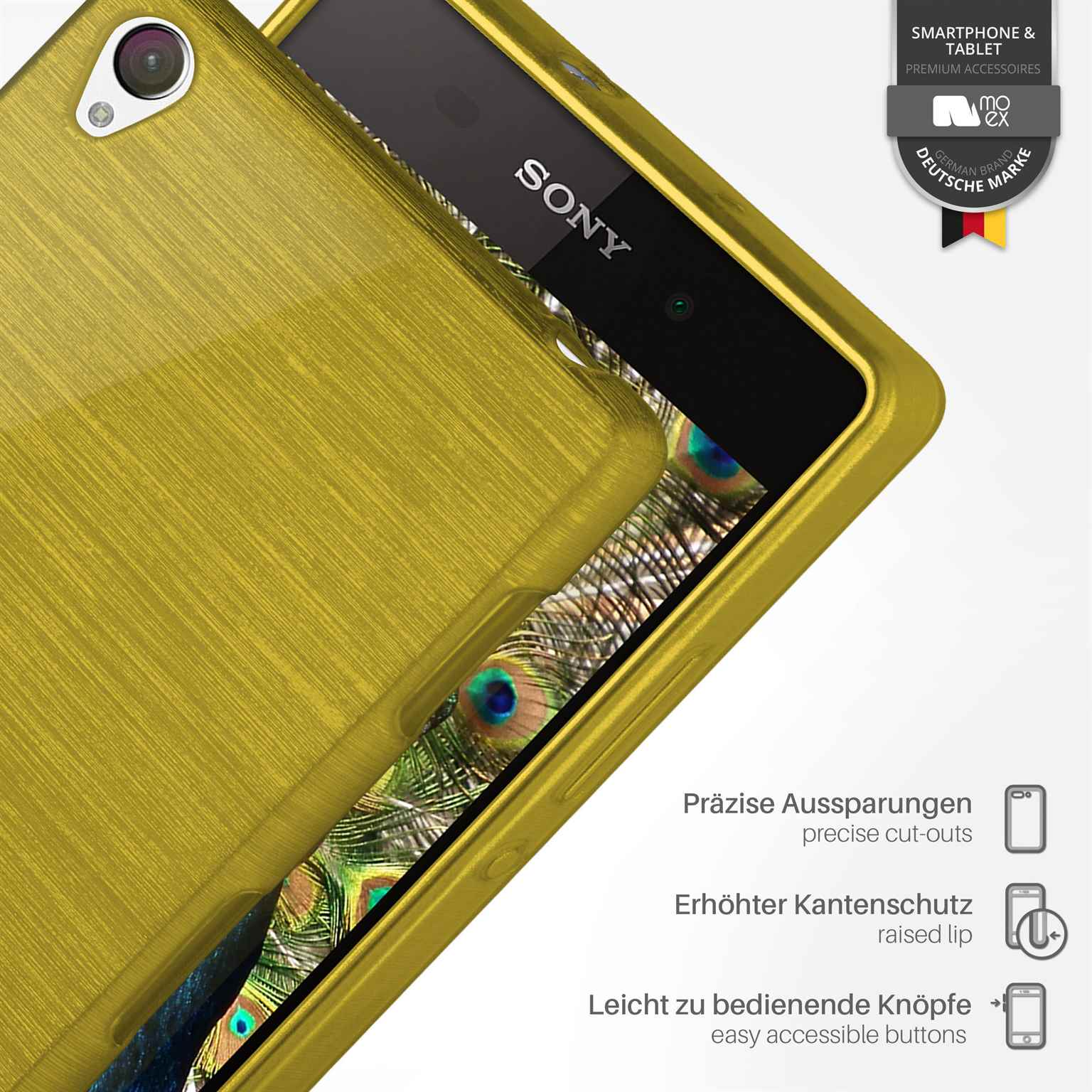 moex Brushed Case für Sony Xperia Z2 – Silikon Handyhülle, Backcover in Aluminium Optik – Weiteres Produktbild 3 moex Brushed Case für Sony Xperia Z2 – Silikon Handyhülle, Backcover in Aluminium Optik – Weiteres Produktbild 3