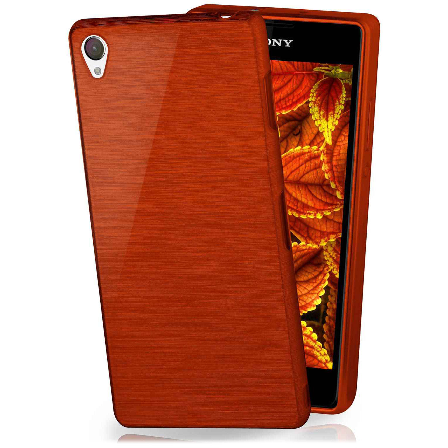 moex Brushed Case für Sony Xperia Z2 – Silikon Handyhülle, Backcover in Aluminium Optik – undefined