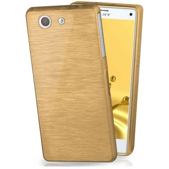 moex Brushed Case für Sony Xperia Z3 Compact – Silikon Handyhülle, Backcover in Aluminium Optik – Ivory-Gold moex Brushed Case für Sony Xperia Z3 Compact – Silikon Handyhülle, Backcover in Aluminium Optik – Ivory-Gold
