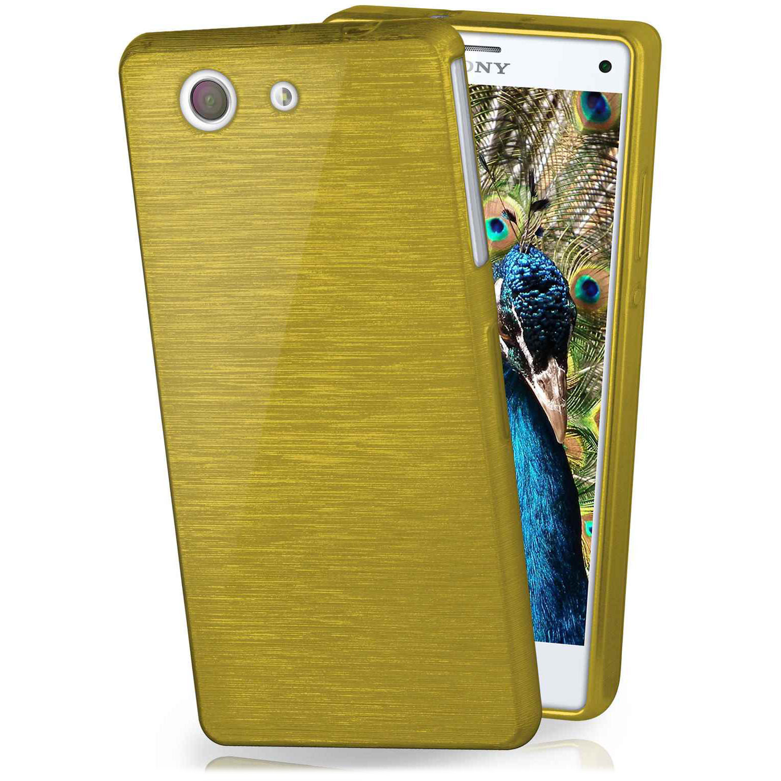 moex Brushed Case für Sony Xperia Z3 Compact – Silikon Handyhülle, Backcover in Aluminium Optik Hauptbild