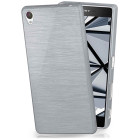moex Brushed Case für Sony Xperia Z3 – Silikon Handyhülle, Backcover in Aluminium Optik – Weiteres Produktbild 1
