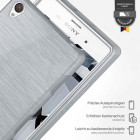 moex Brushed Case für Sony Xperia Z3 – Silikon Handyhülle, Backcover in Aluminium Optik – Weiteres Produktbild 3