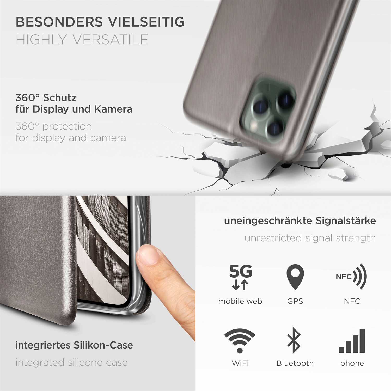 ONEFLOW Business Case iPhone 11 Pro Max Handytasche mit Kartenfach – Weiteres Produktbild 4 ONEFLOW Business Case iPhone 11 Pro Max Handytasche mit Kartenfach – Weiteres Produktbild 4