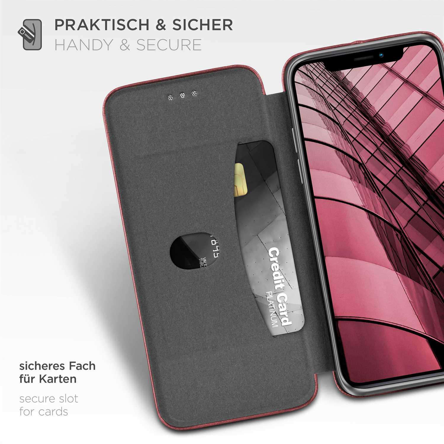 ONEFLOW Business Case iPhone 11 Pro Max Handytasche mit Kartenfach – Weiteres Produktbild 2