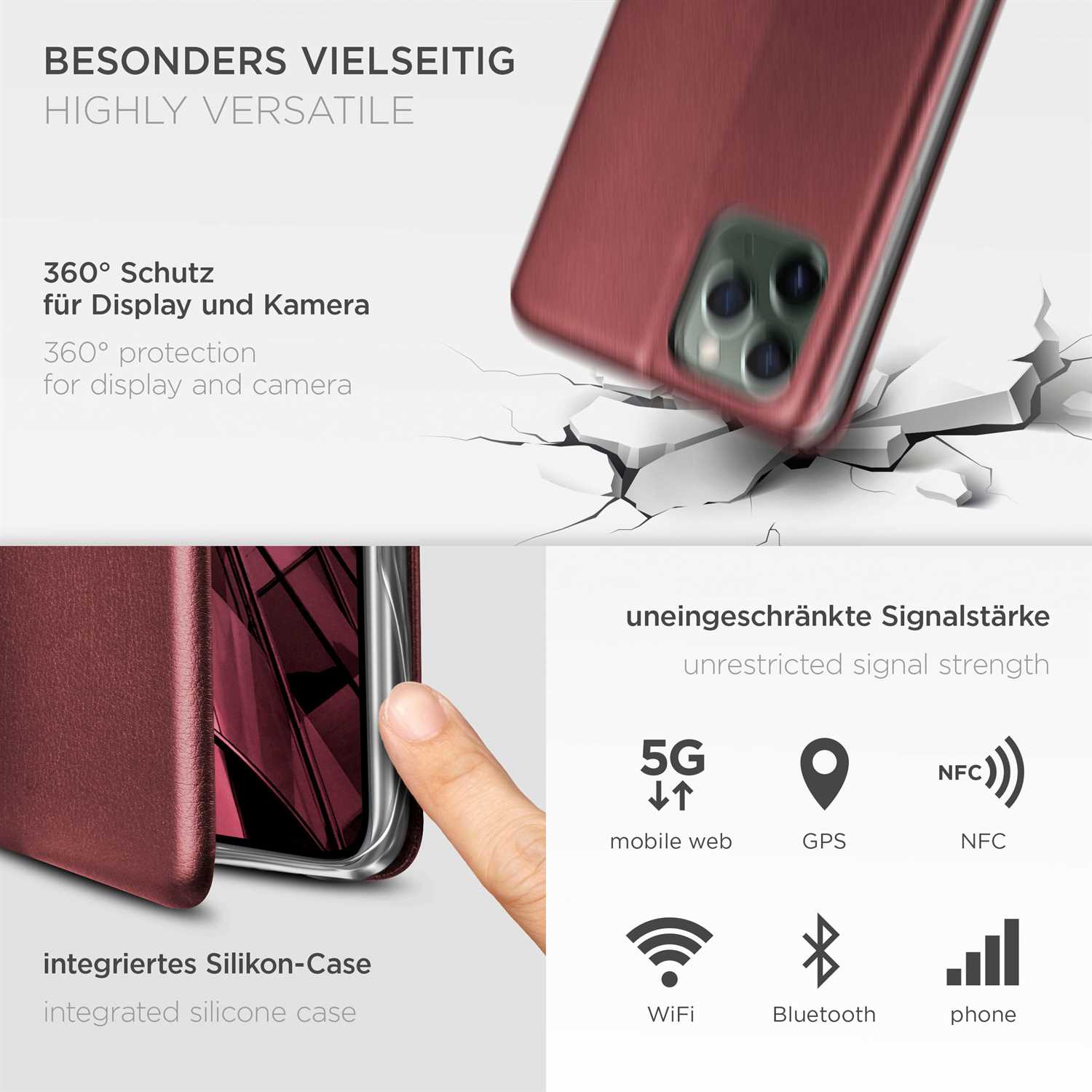 ONEFLOW Business Case iPhone 11 Pro Max Handytasche mit Kartenfach – Weiteres Produktbild 3