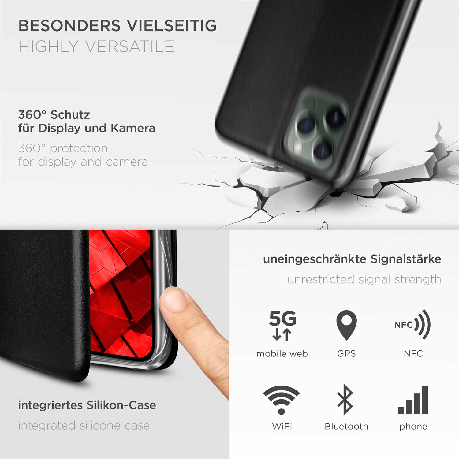 ONEFLOW Business Case iPhone 11 Pro Max Handytasche mit Kartenfach – Weiteres Produktbild 3