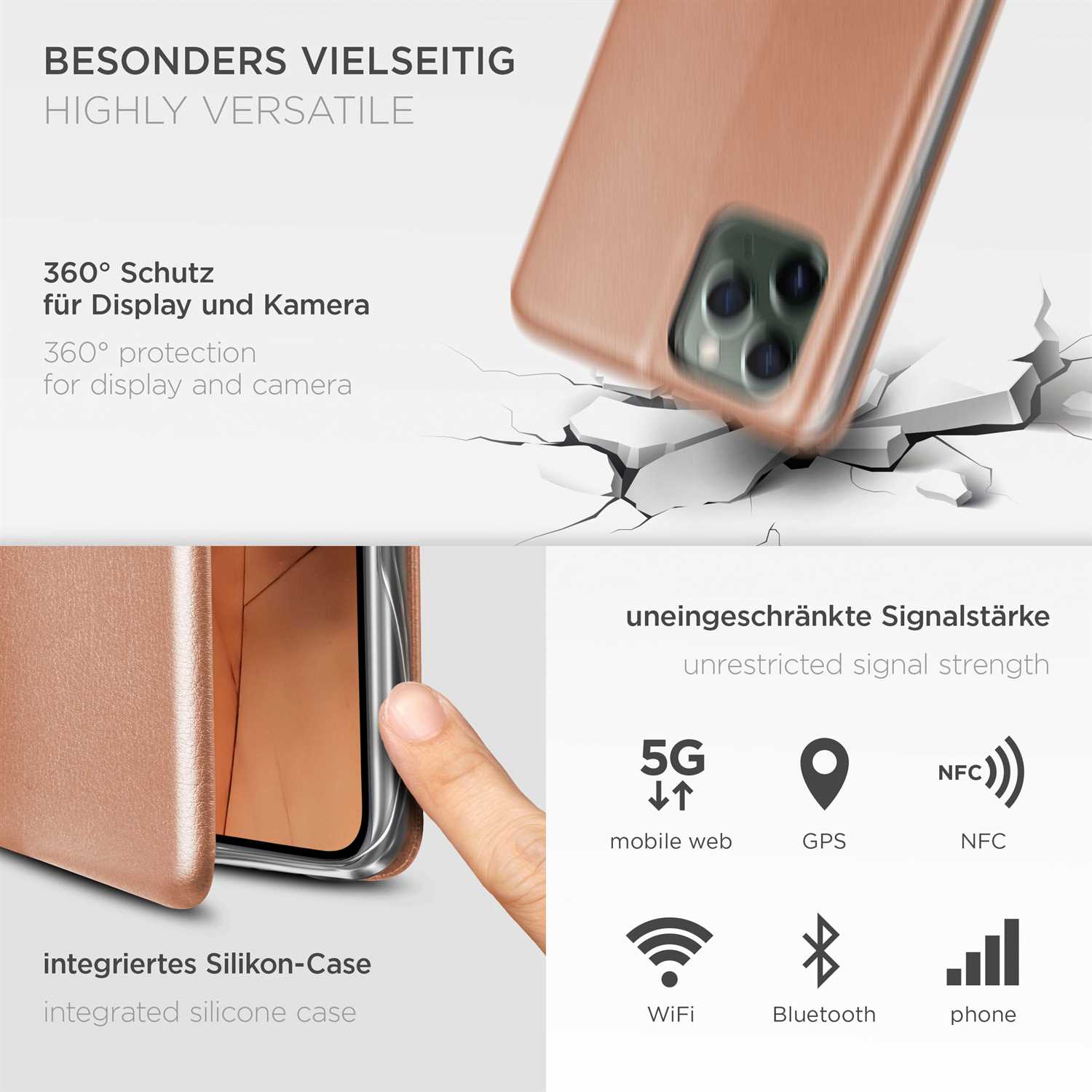 ONEFLOW Business Case iPhone 11 Pro Handytasche mit Kartenfach – Weiteres Produktbild 3