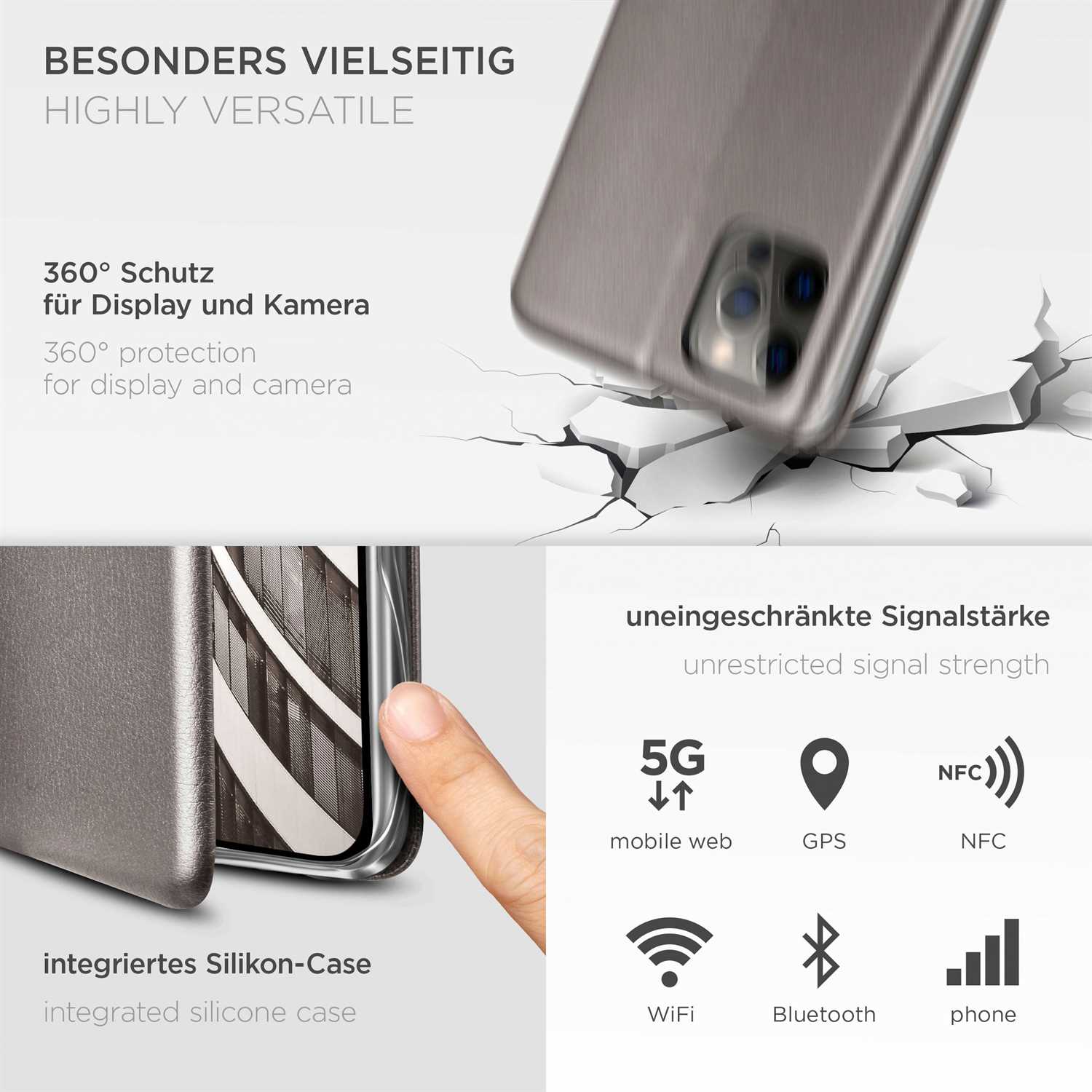 ONEFLOW Business Case iPhone 12 Pro Max Handytasche mit Kartenfach – Weiteres Produktbild 3