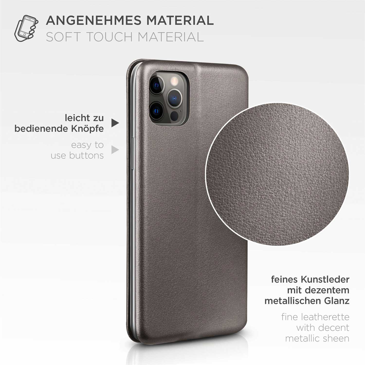 ONEFLOW Business Case iPhone 12 Pro Max Handytasche mit Kartenfach – Weiteres Produktbild 4