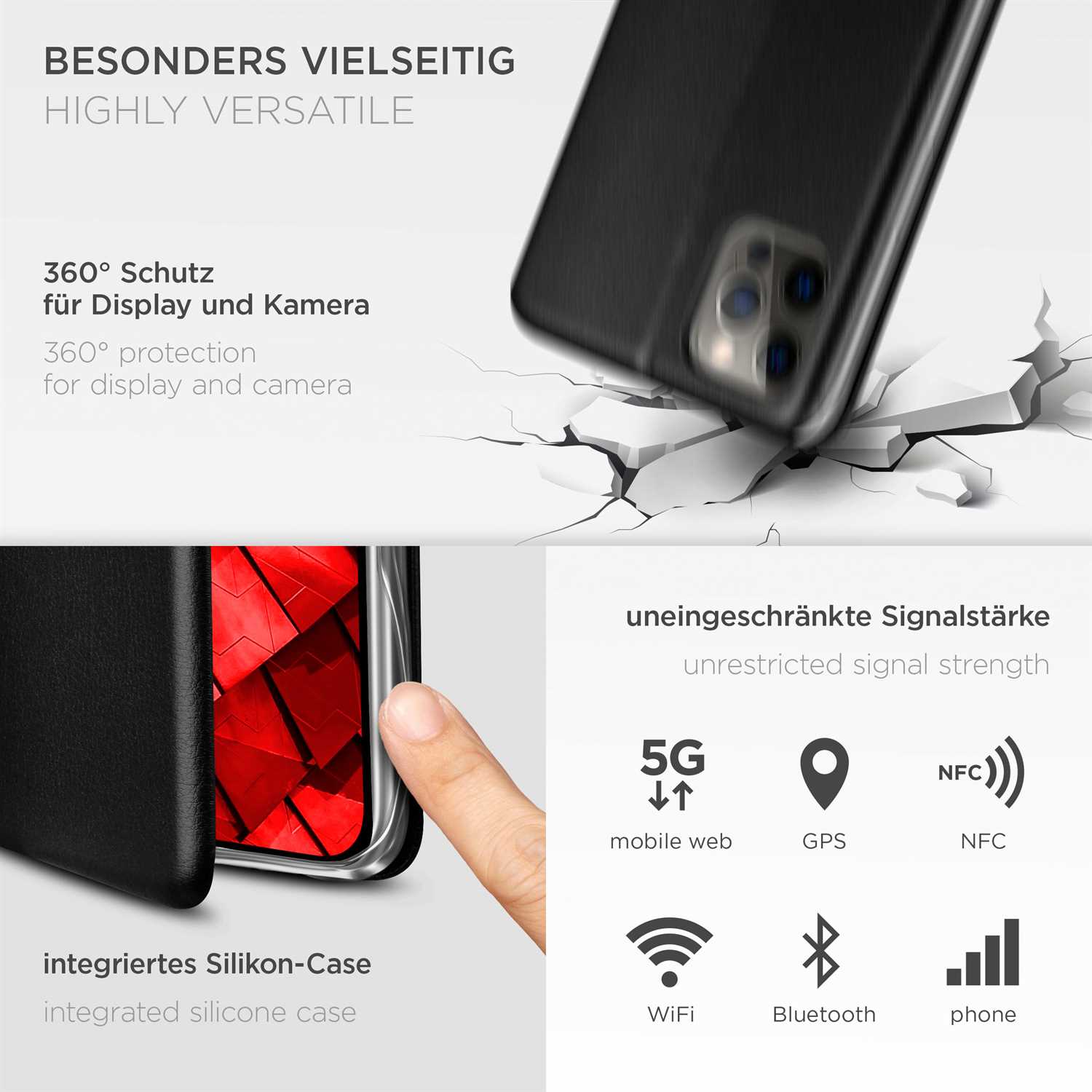 ONEFLOW Business Case iPhone 12 Pro Max Handytasche mit Kartenfach – Weiteres Produktbild 3