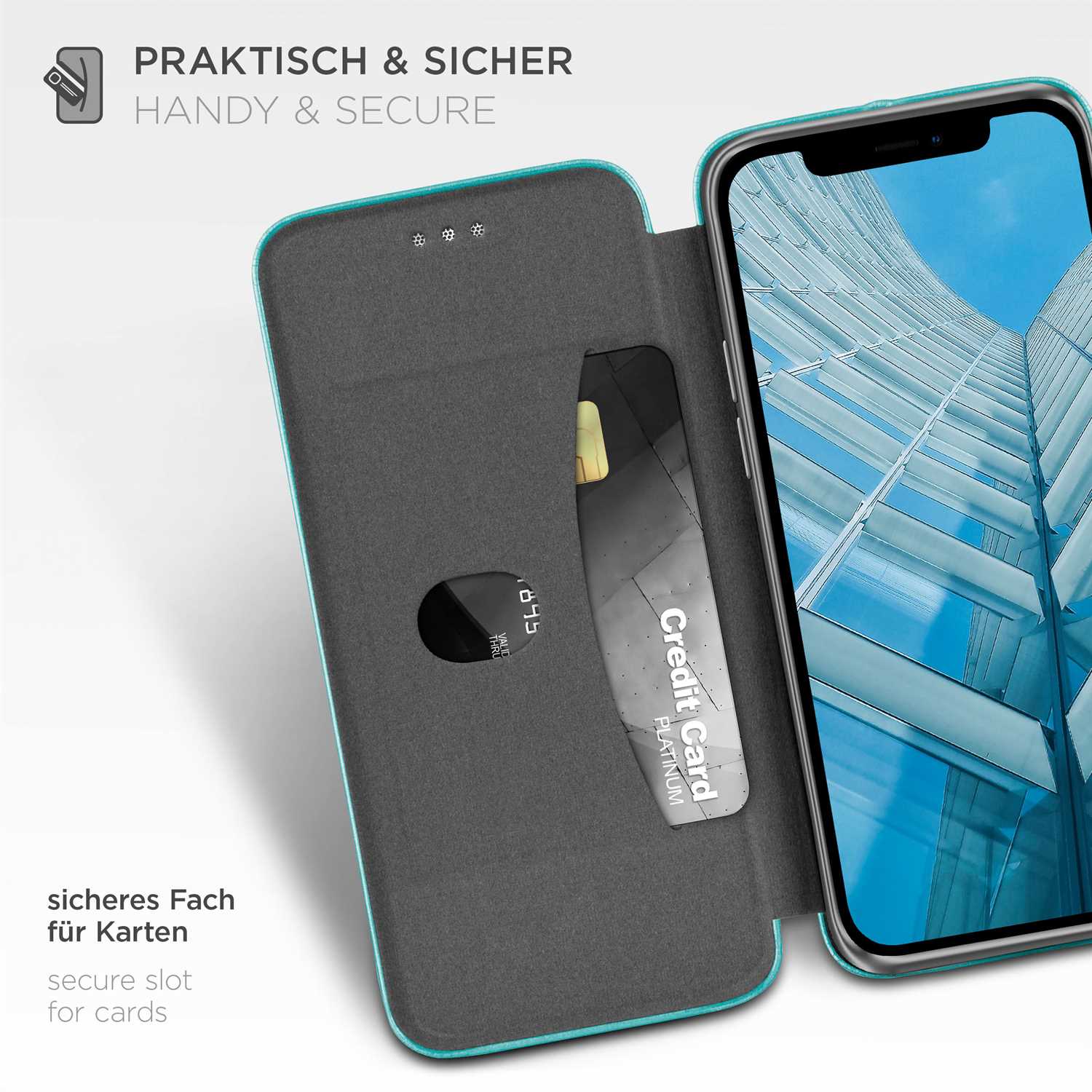 ONEFLOW Business Case iPhone 12 Pro Handytasche mit Kartenfach – Weiteres Produktbild 3