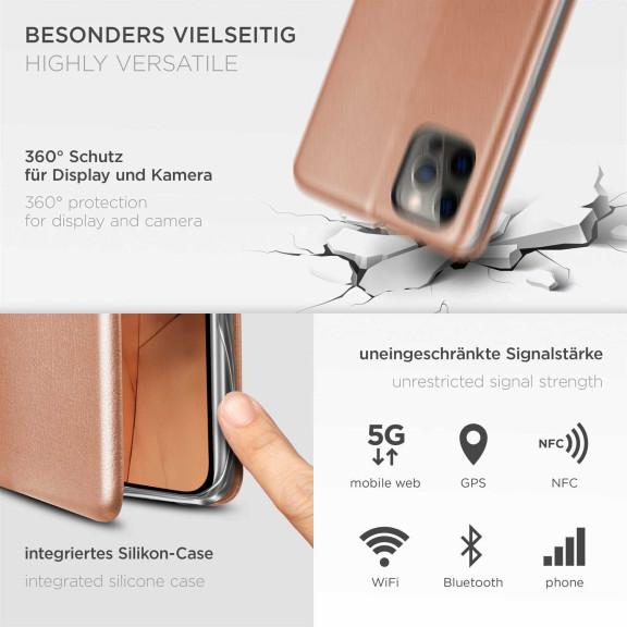 ONEFLOW Business Case iPhone 12 Pro Handytasche mit Kartenfach – Weiteres Produktbild 4