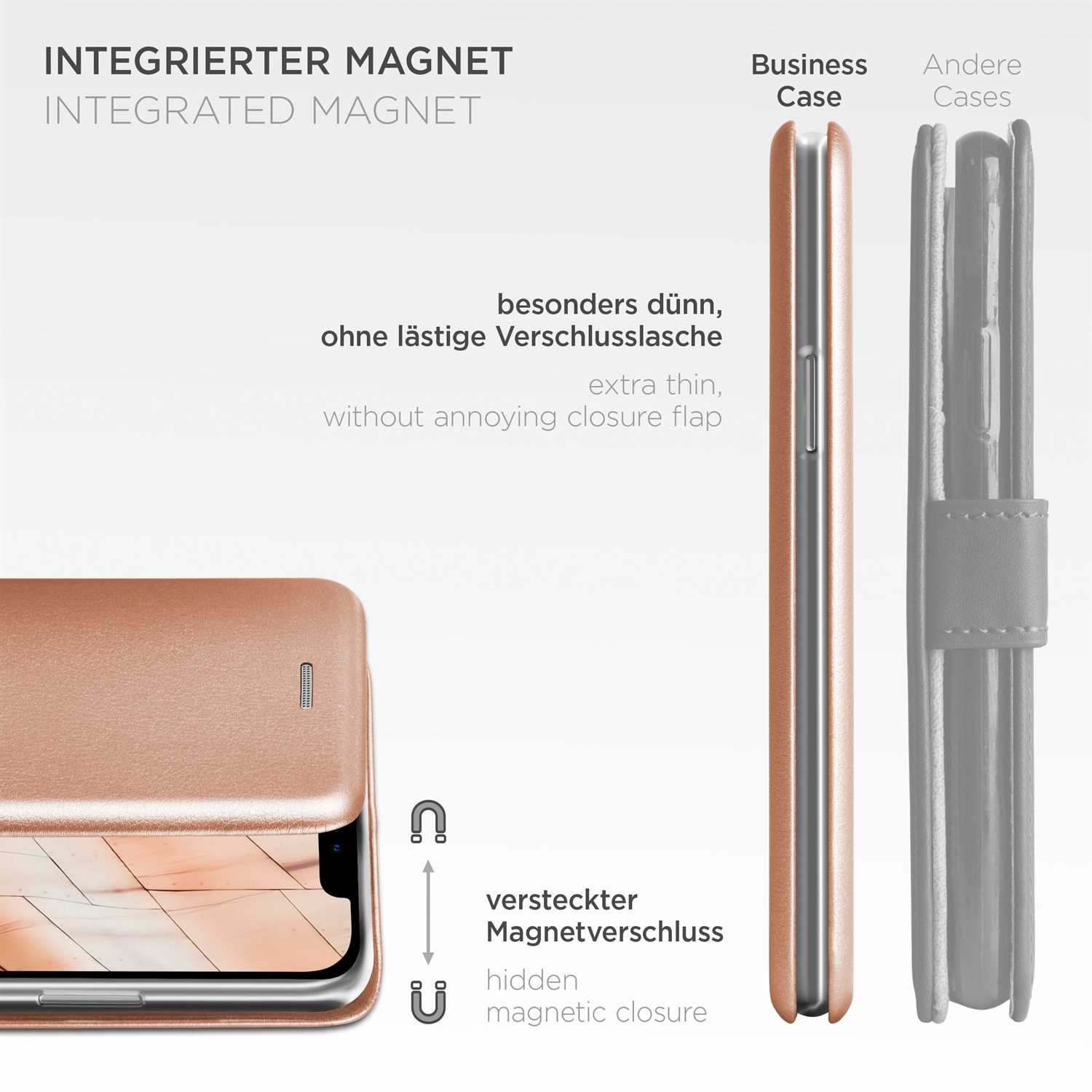 ONEFLOW Business Case iPhone 12 Pro Handytasche mit Kartenfach – Weiteres Produktbild 5