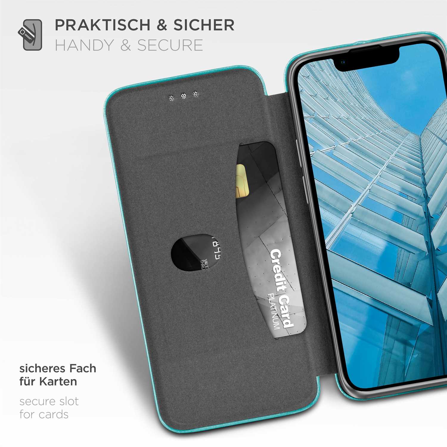 ONEFLOW Business Case iPhone 13 mini Handytasche mit Kartenfach – Weiteres Produktbild 2
